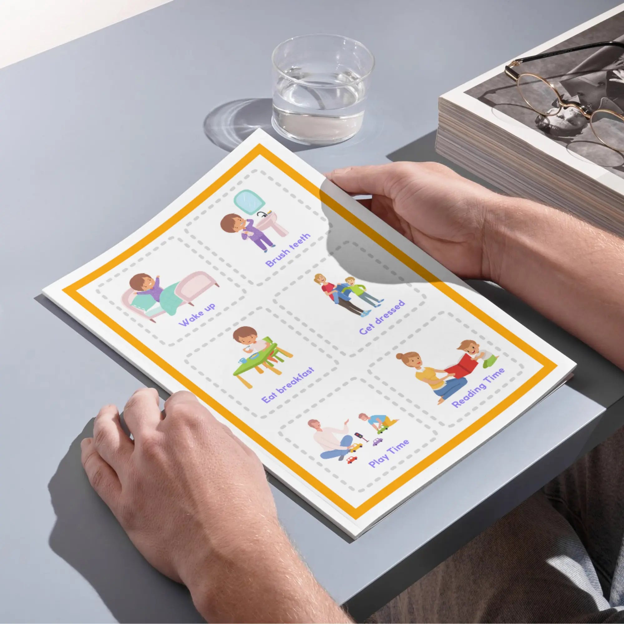 Montessori Routine & Mindful Cards – Printable for Toddlers & Moms Seaside-Montessori
