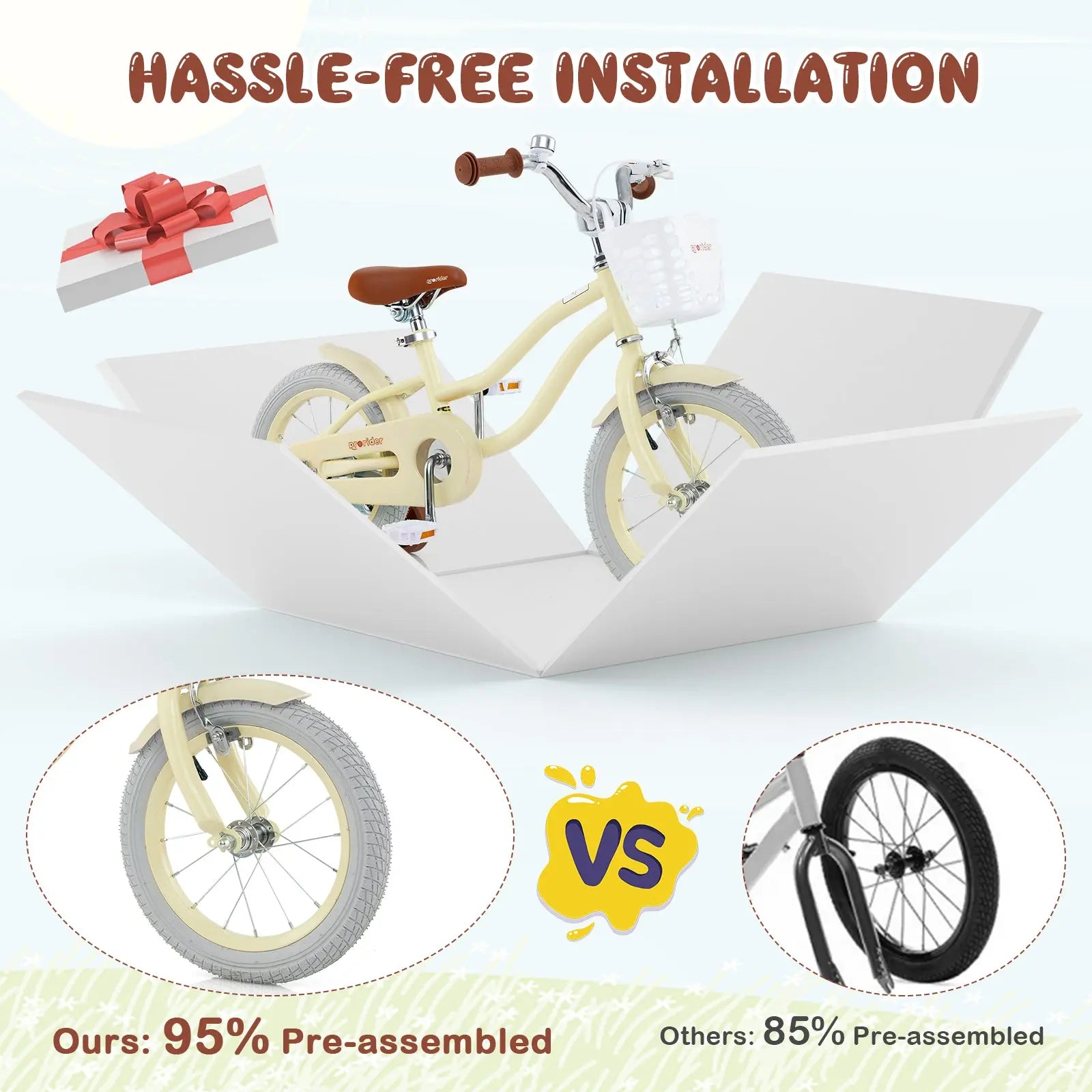Montessori Kids Bike with Training Wheels Seaside-Montessori