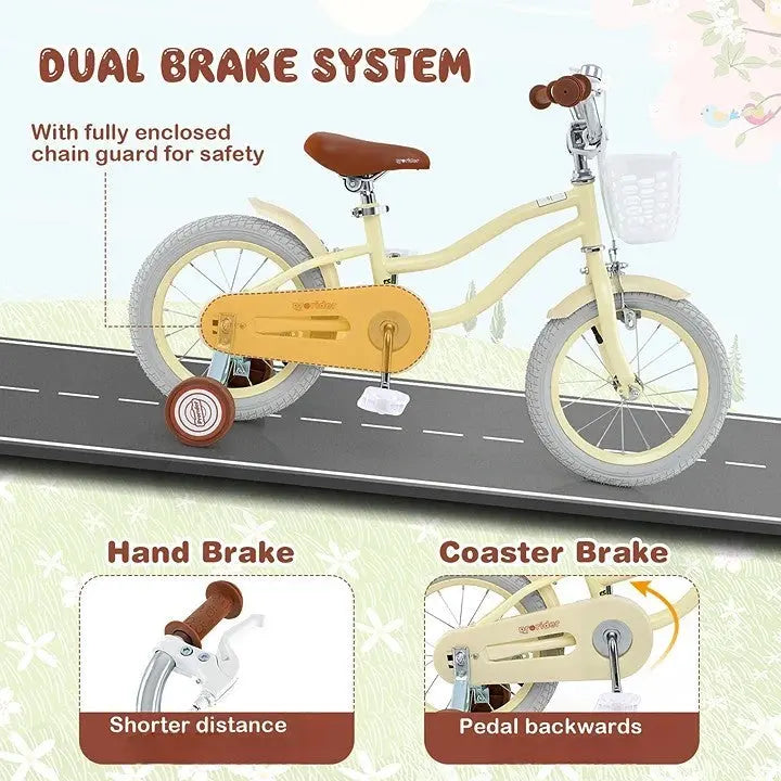 Montessori Kids Bike with Training Wheels Seaside-Montessori