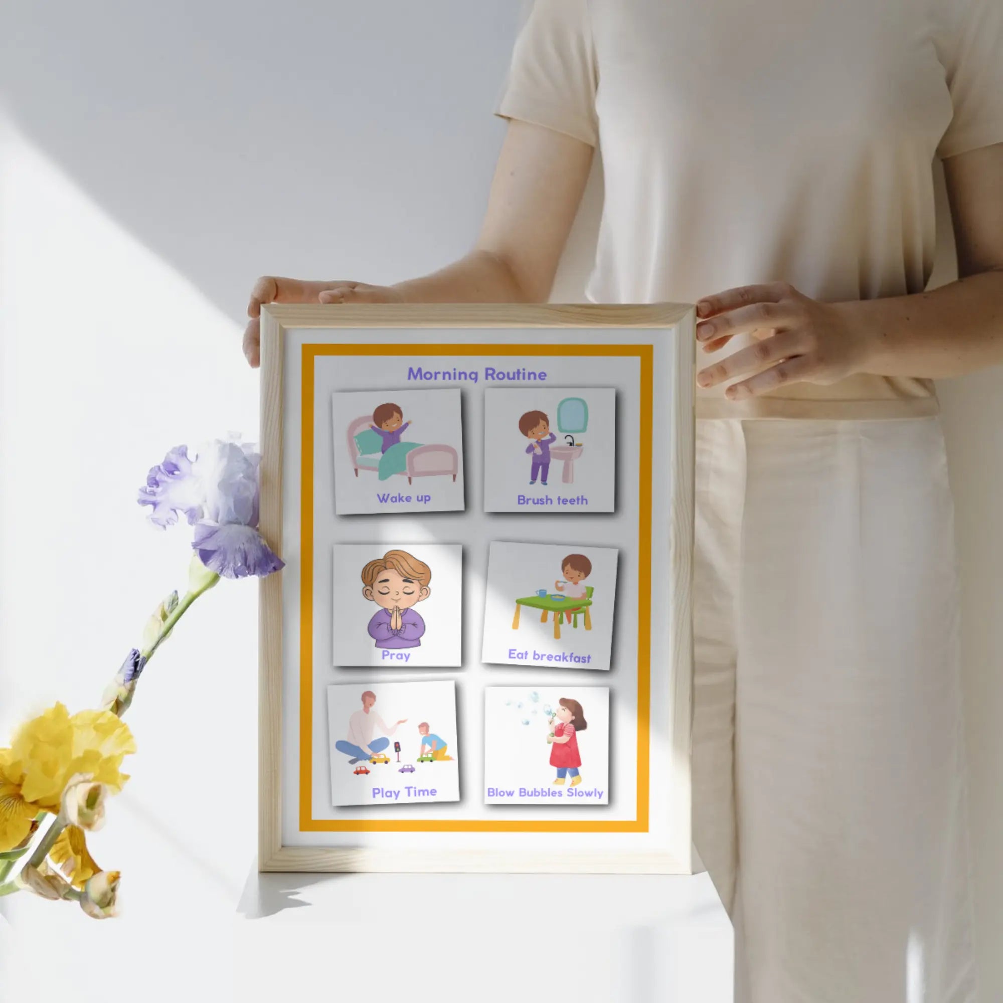 Montessori Routine & Mindful Cards – Printable for Toddlers & Moms Seaside-Montessori