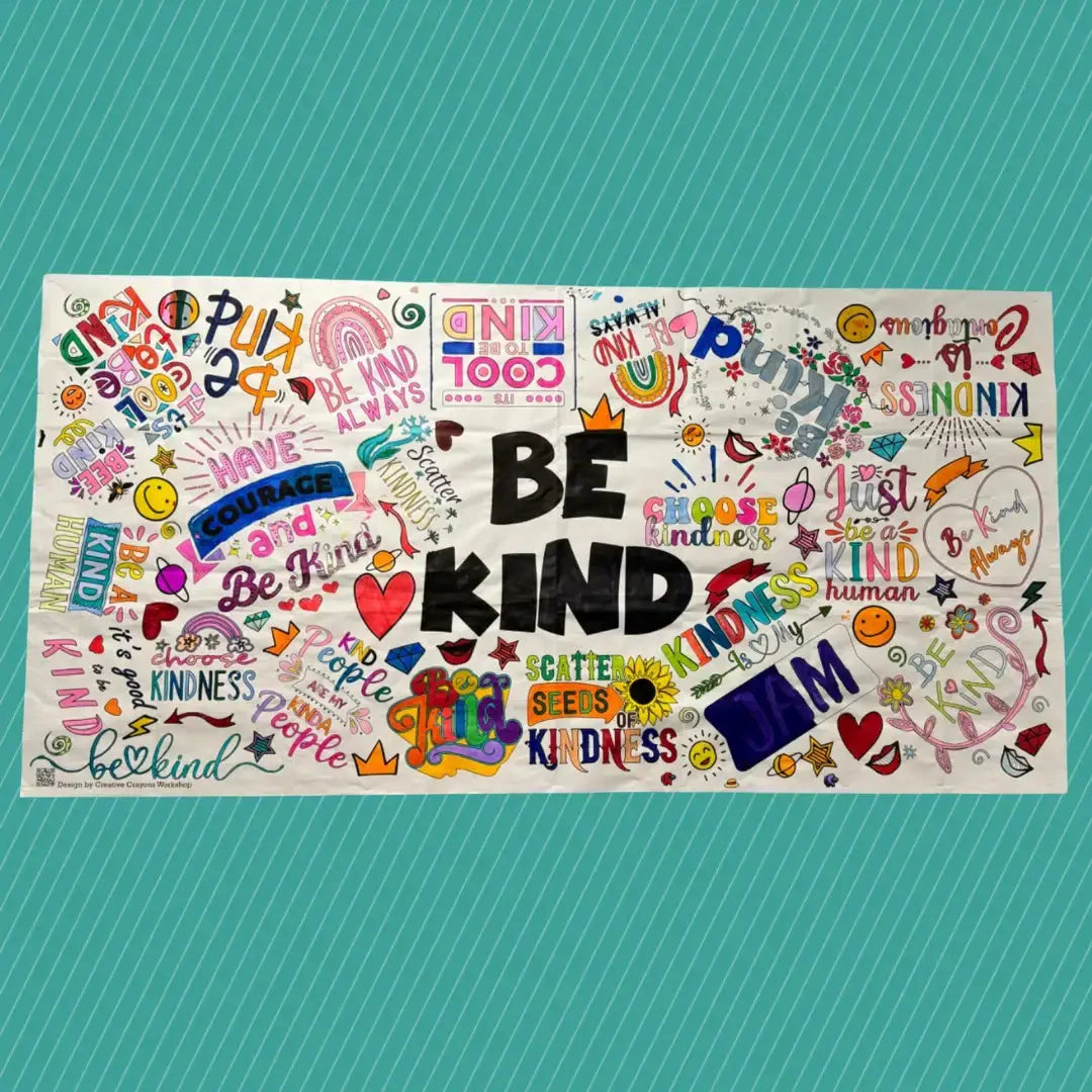 Be Kind Coloring Tablecloth Seaside-Montessori