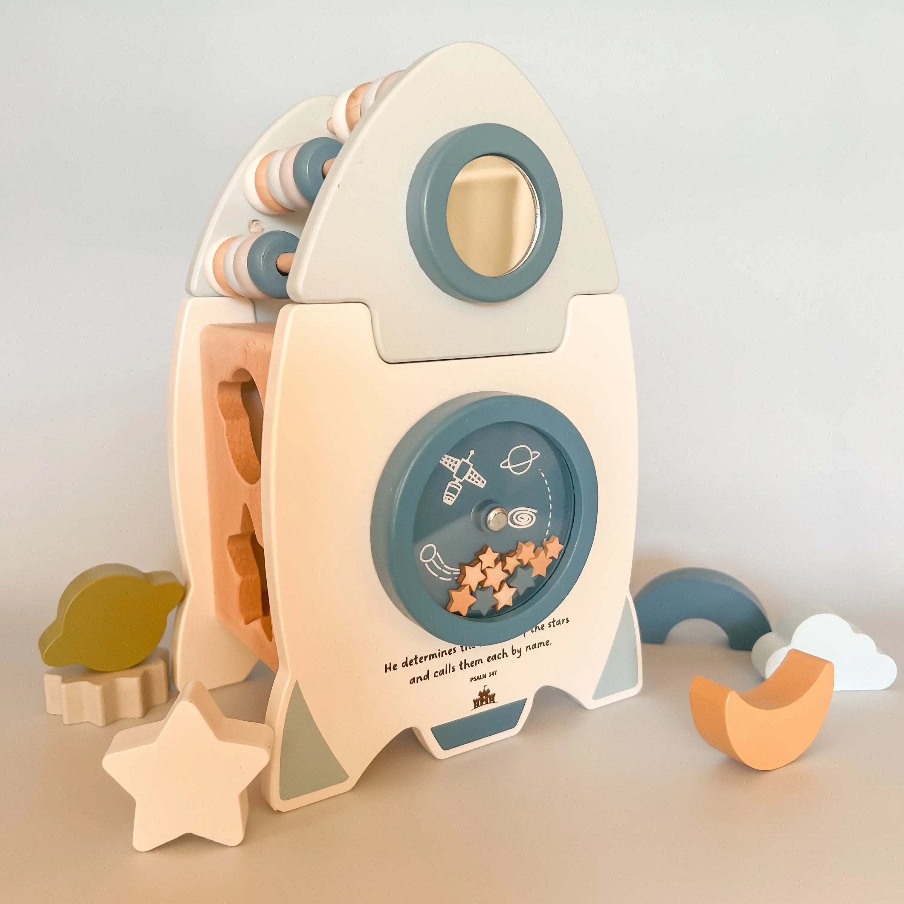 Galactic Glory Starship - Wooden Shape Sorter Toy Kingdom Come Co.