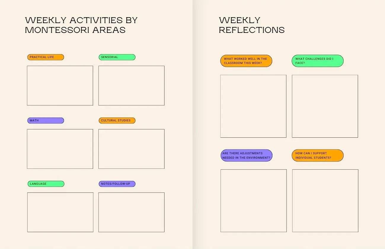Montessori Lesson Planner – Printable - Seaside-Montessori