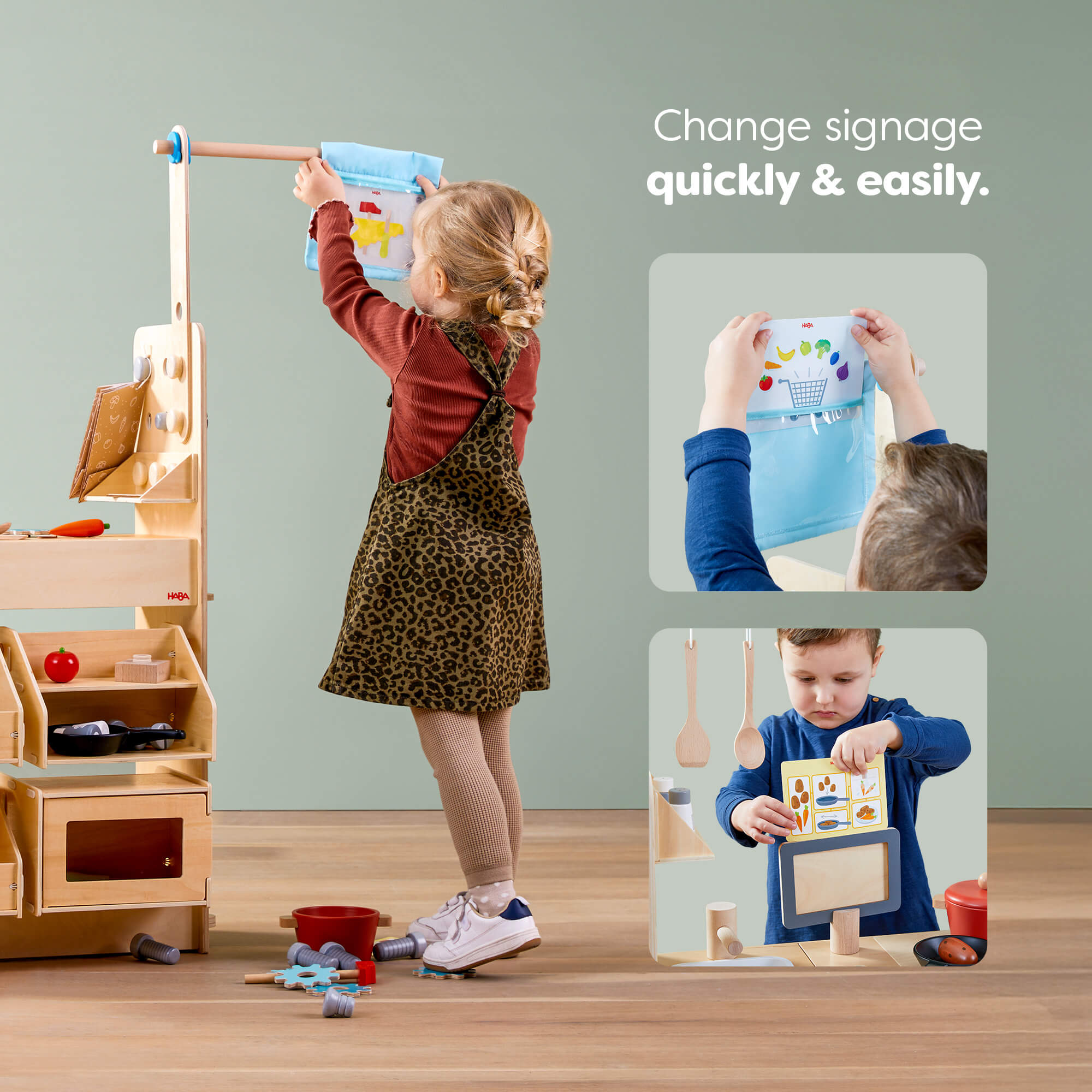 Creative Play 3 in 1 – Play Kitchen, Store & Workshop