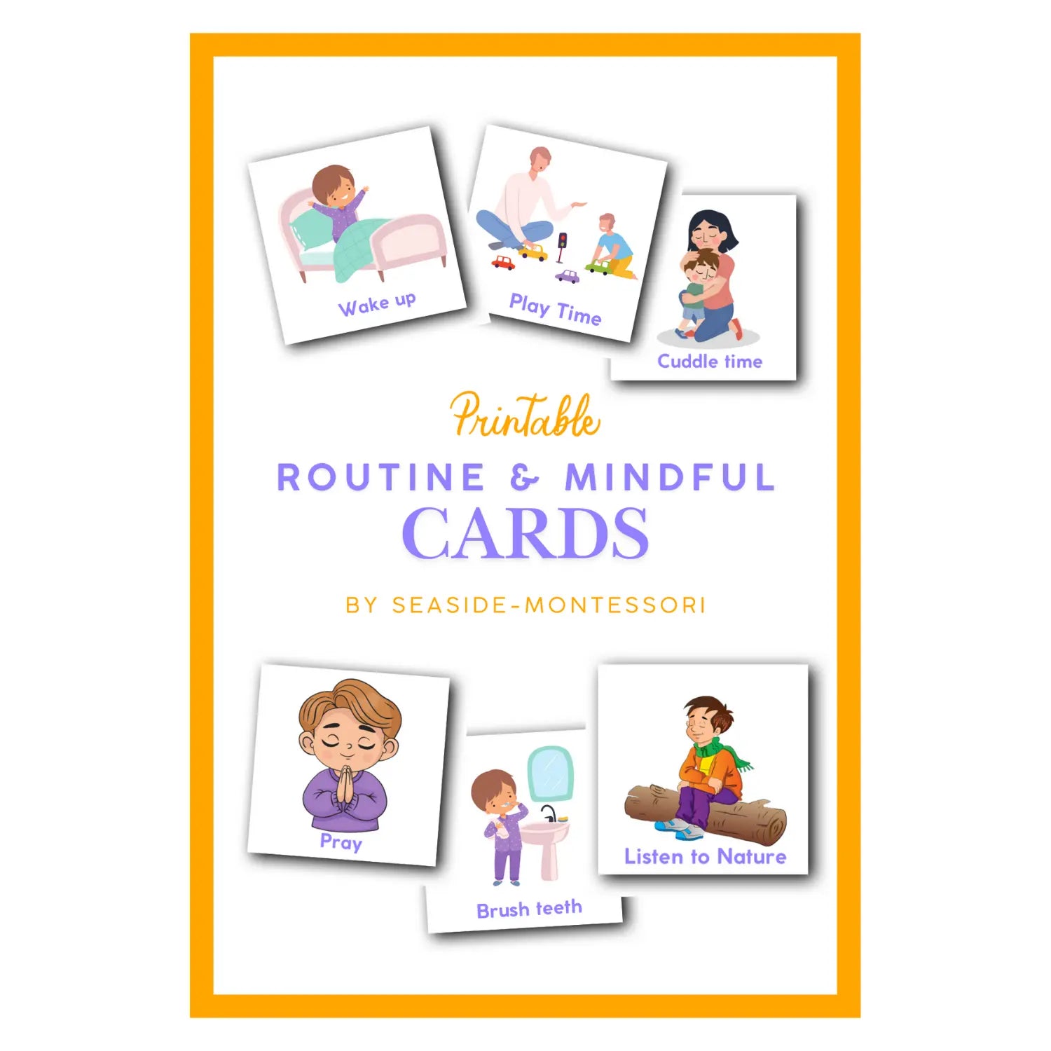 Montessori Routine & Mindful Cards – Printable for Toddlers & Moms - Seaside-Montessori