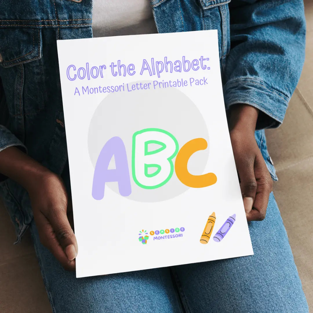 Color the Alphabet: A Montessori Letter Printable Pack Seaside-Montessori