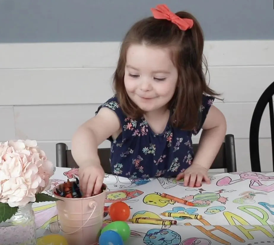 Religious Easter Coloring Tablecloth Seaside-Montessori