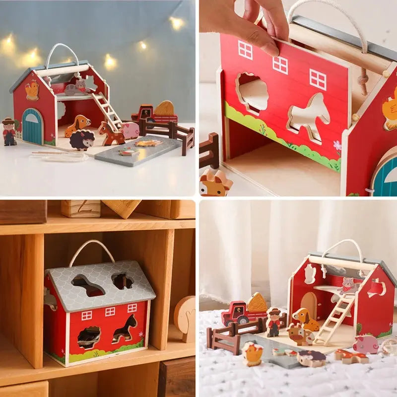 Barn Wooden Toy Seaside-Montessori