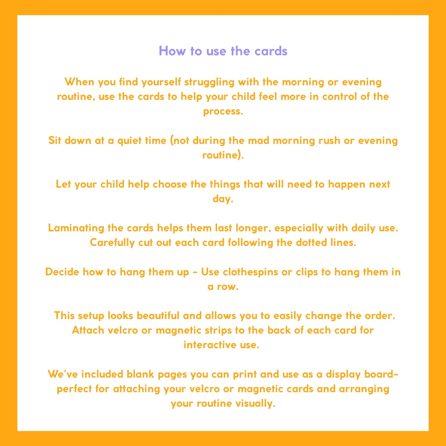 Montessori Routine & Mindful Cards – Printable for Toddlers & Moms - Seaside-Montessori