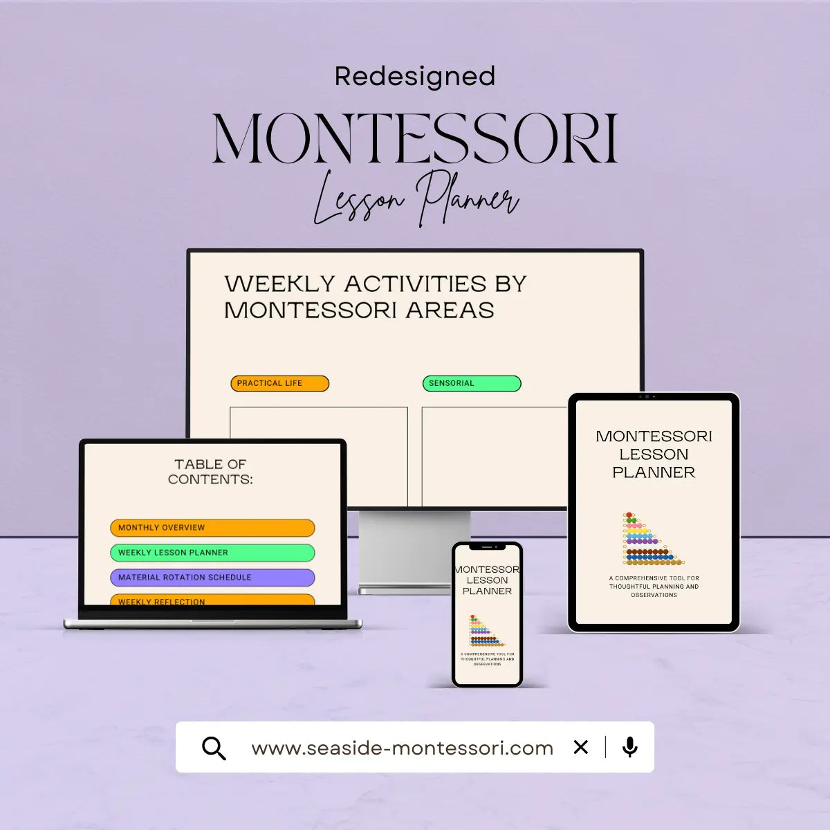Montessori Lesson Planner – Printable Seaside-Montessori