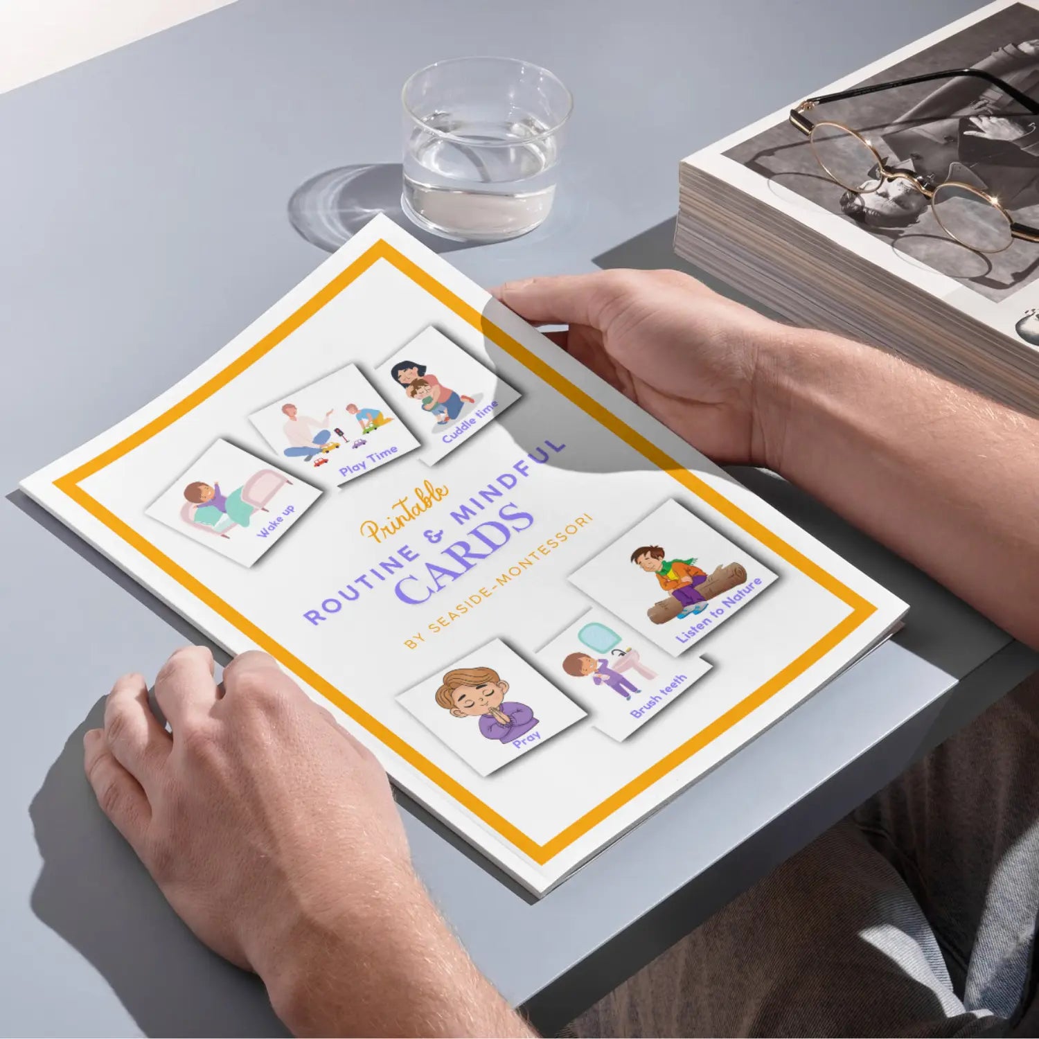 Montessori Routine & Mindful Cards – Printable for Toddlers & Moms - Seaside-Montessori