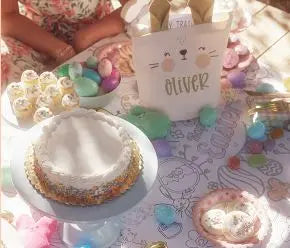 Kids Easter Coloring Tablecloth Activity Seaside-Montessori