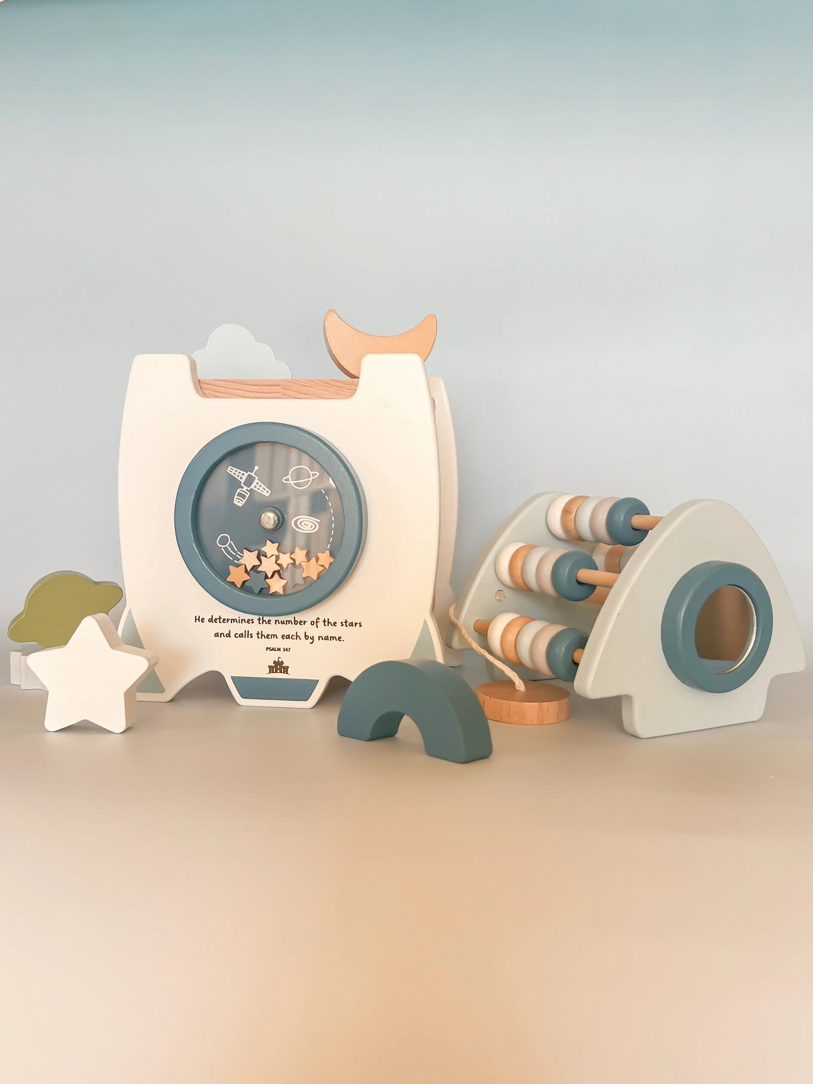 Galactic Glory Starship - Wooden Shape Sorter Toy Kingdom Come Co.