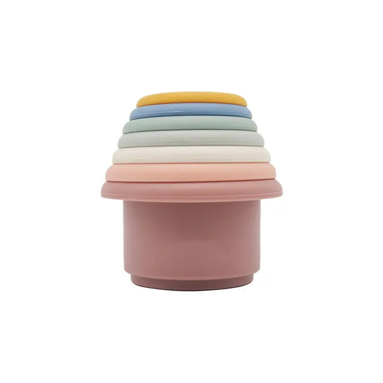 Silicone Stackable Cups Seaside-Montessori
