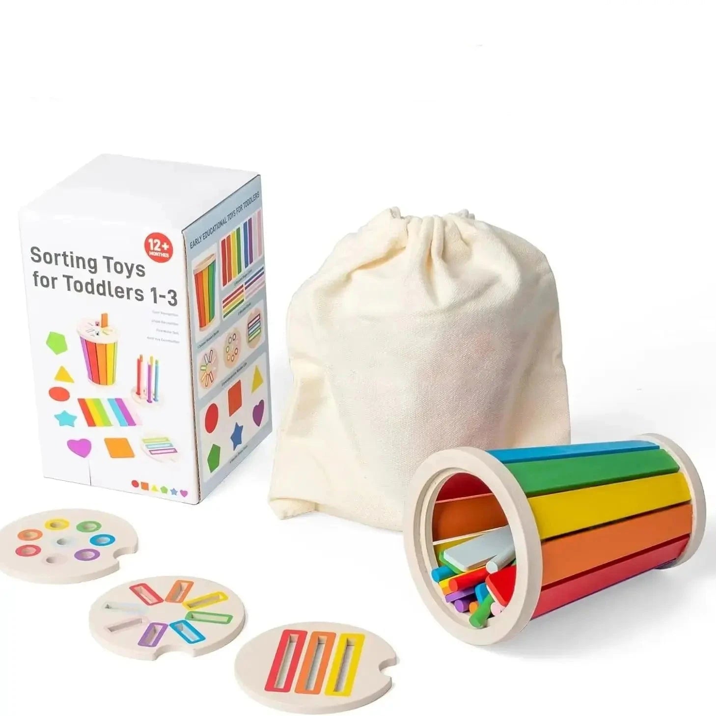 Color and Shape Sorting Cup Seaside-Montessori