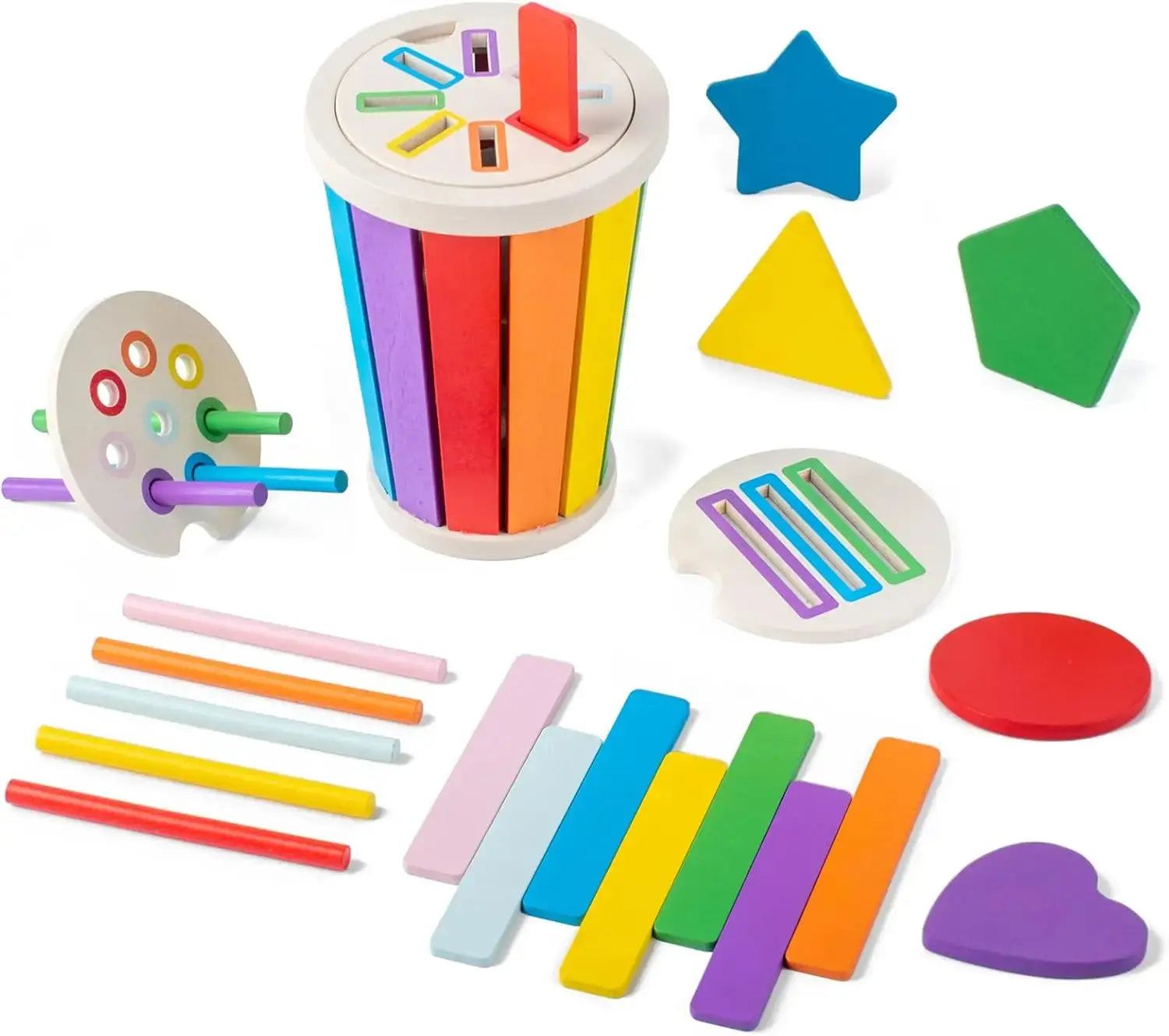 Color and Shape Sorting Cup Seaside-Montessori
