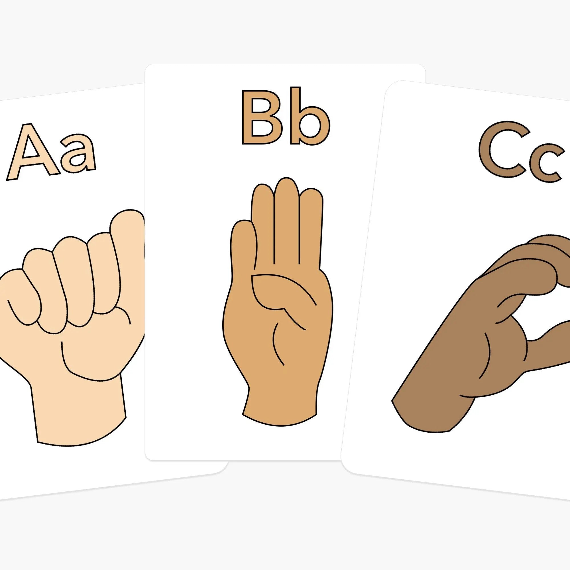 ASL Alphabet Flashcards - Seaside-Montessori