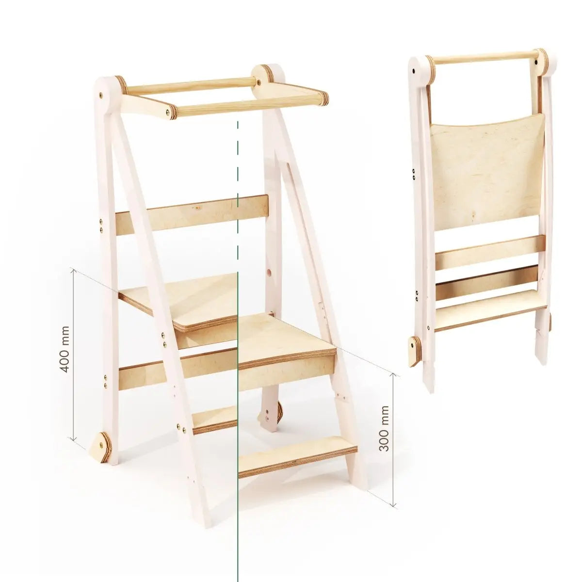 Adjustable Montessori Tower – Kids Step Stool for Toddlers (2-in-1 Height Levels) Goodevas