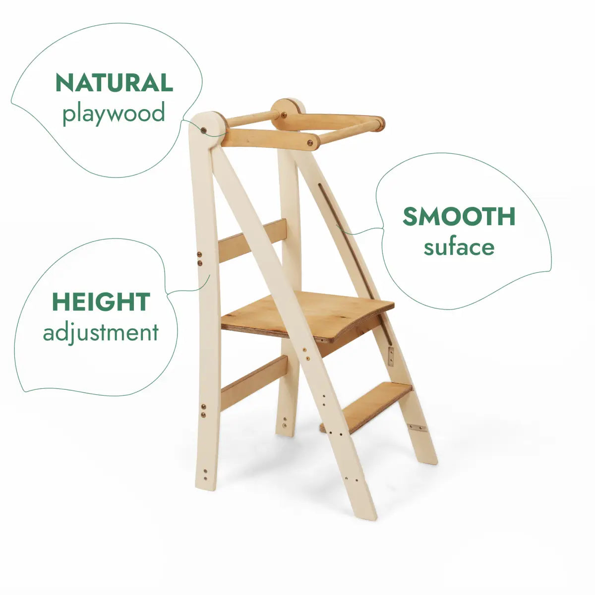Adjustable Montessori Tower – Kids Step Stool for Toddlers (2-in-1 Height Levels) Goodevas