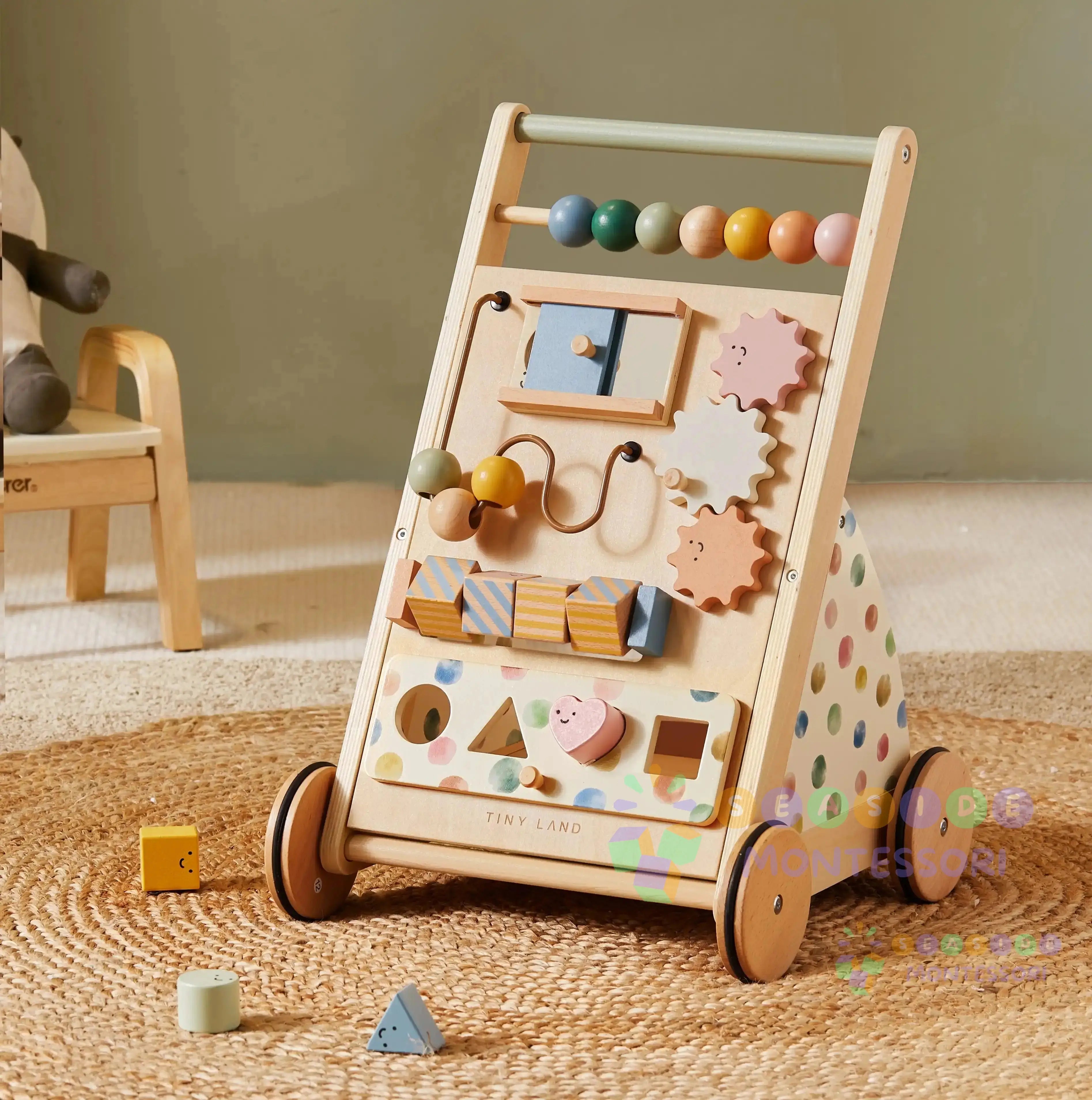 Complete Development Playset — Baby Walker + Activity Cube Tiny Land INC