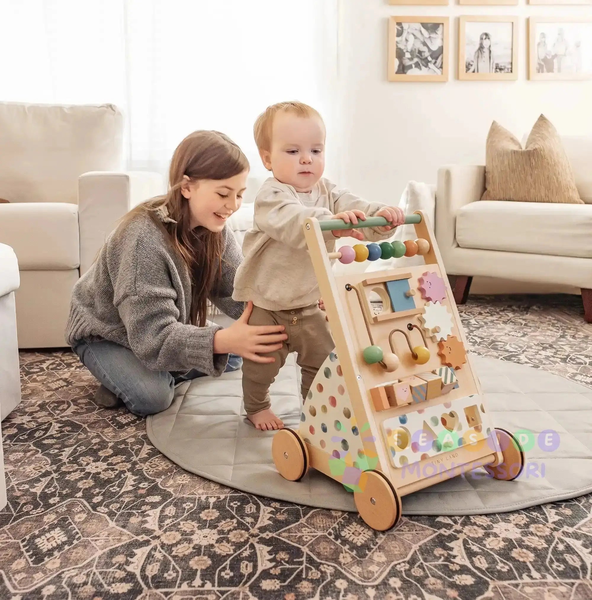 Complete Development Playset — Baby Walker + Activity Cube Tiny Land INC
