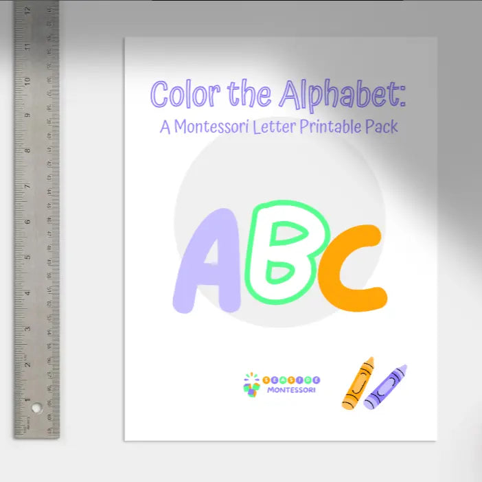 Color the Alphabet: A Montessori Letter Printable Pack Seaside-Montessori