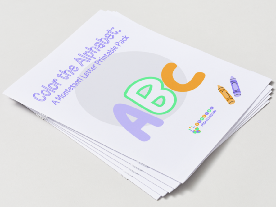 Color the Alphabet: A Montessori Letter Printable Pack Seaside-Montessori