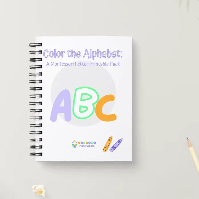 Color the Alphabet: A Montessori Letter Printable Pack Seaside-Montessori