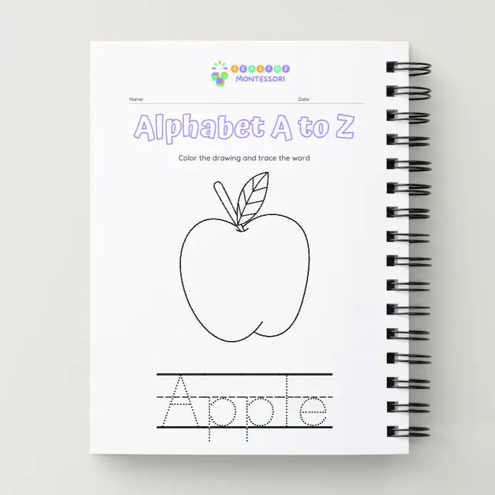 Color the Alphabet: A Montessori Letter Printable Pack Seaside-Montessori