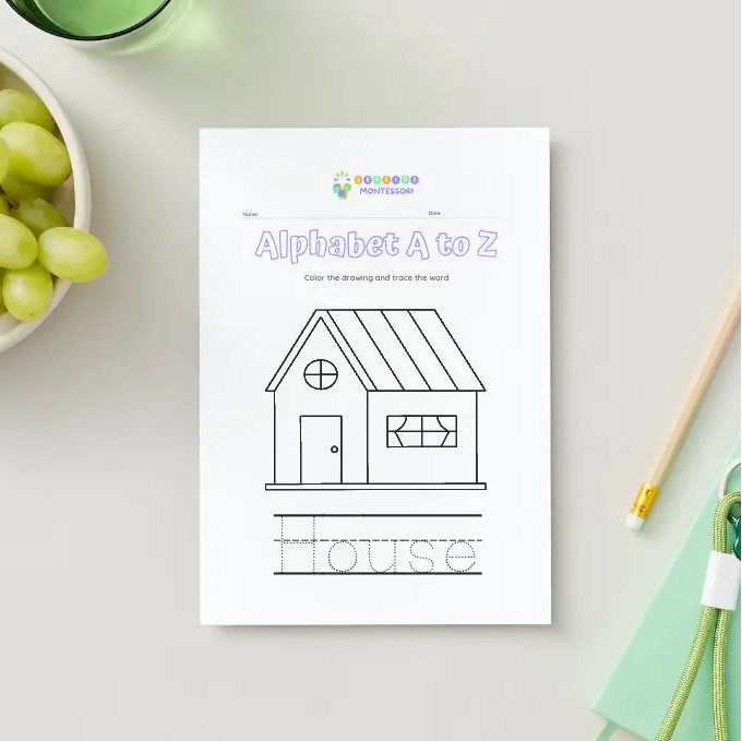 Color the Alphabet: A Montessori Letter Printable Pack Seaside-Montessori
