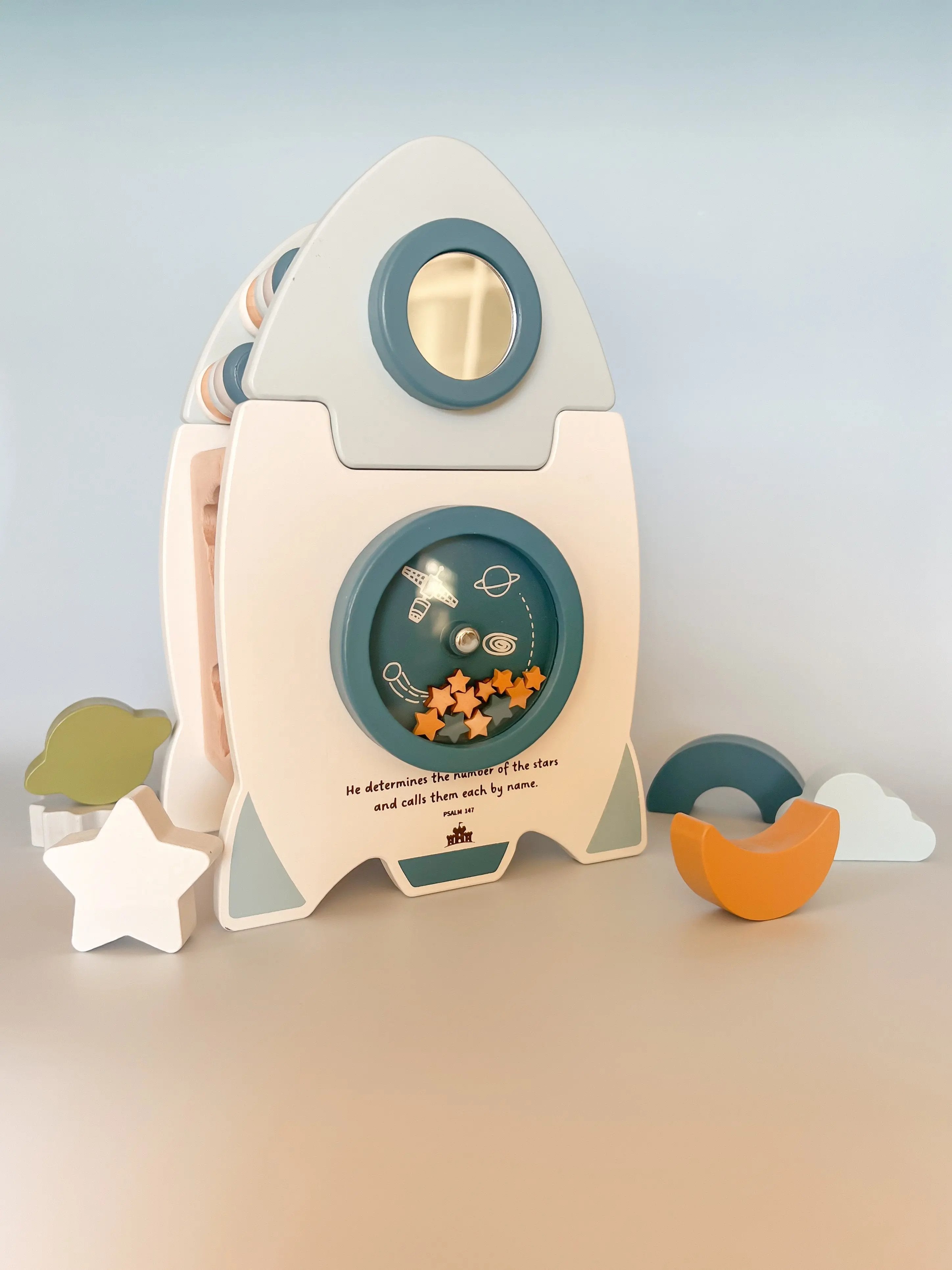 Galactic Glory Starship - Wooden Shape Sorter Toy Kingdom Come Co.