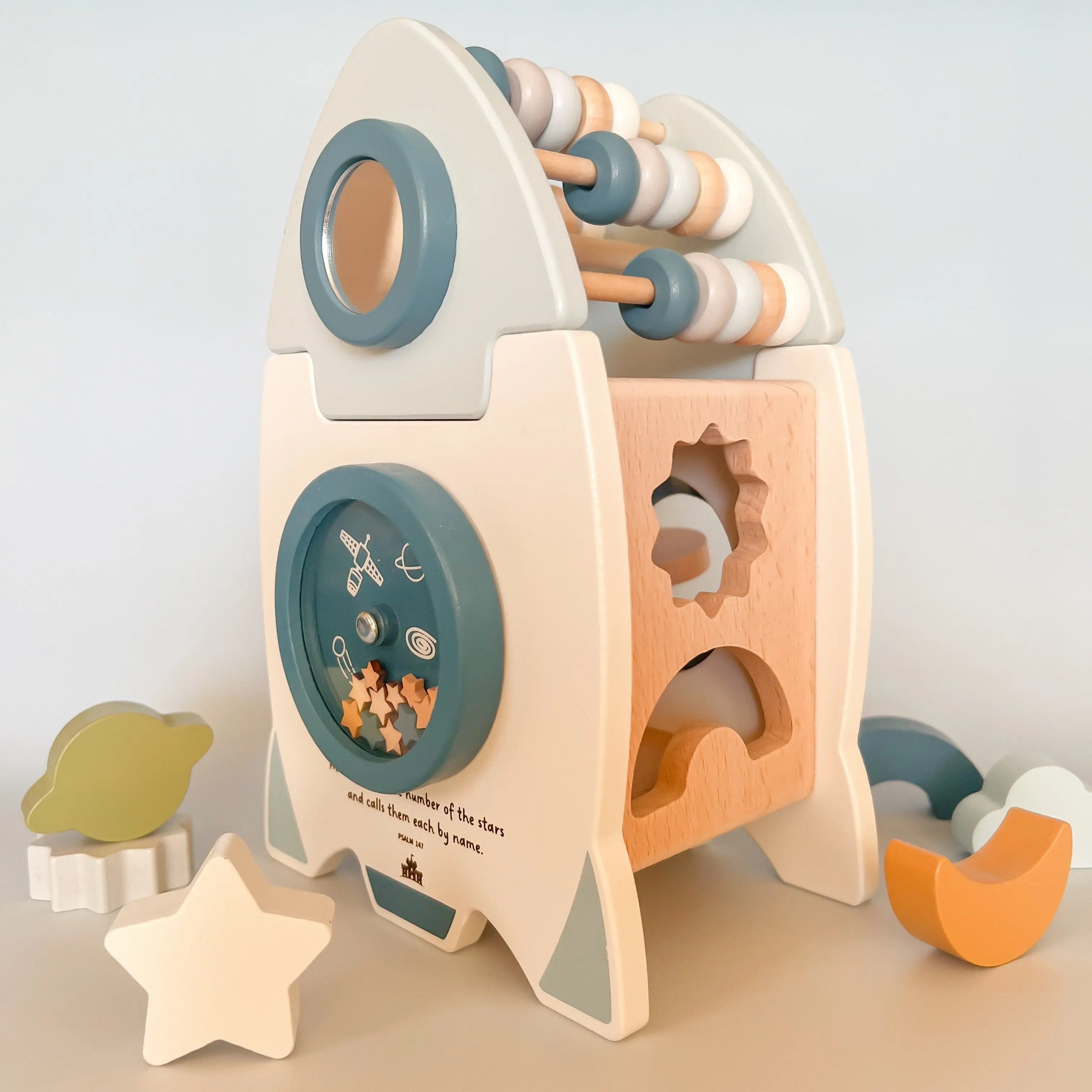 Galactic Glory Starship - Wooden Shape Sorter Toy Kingdom Come Co.