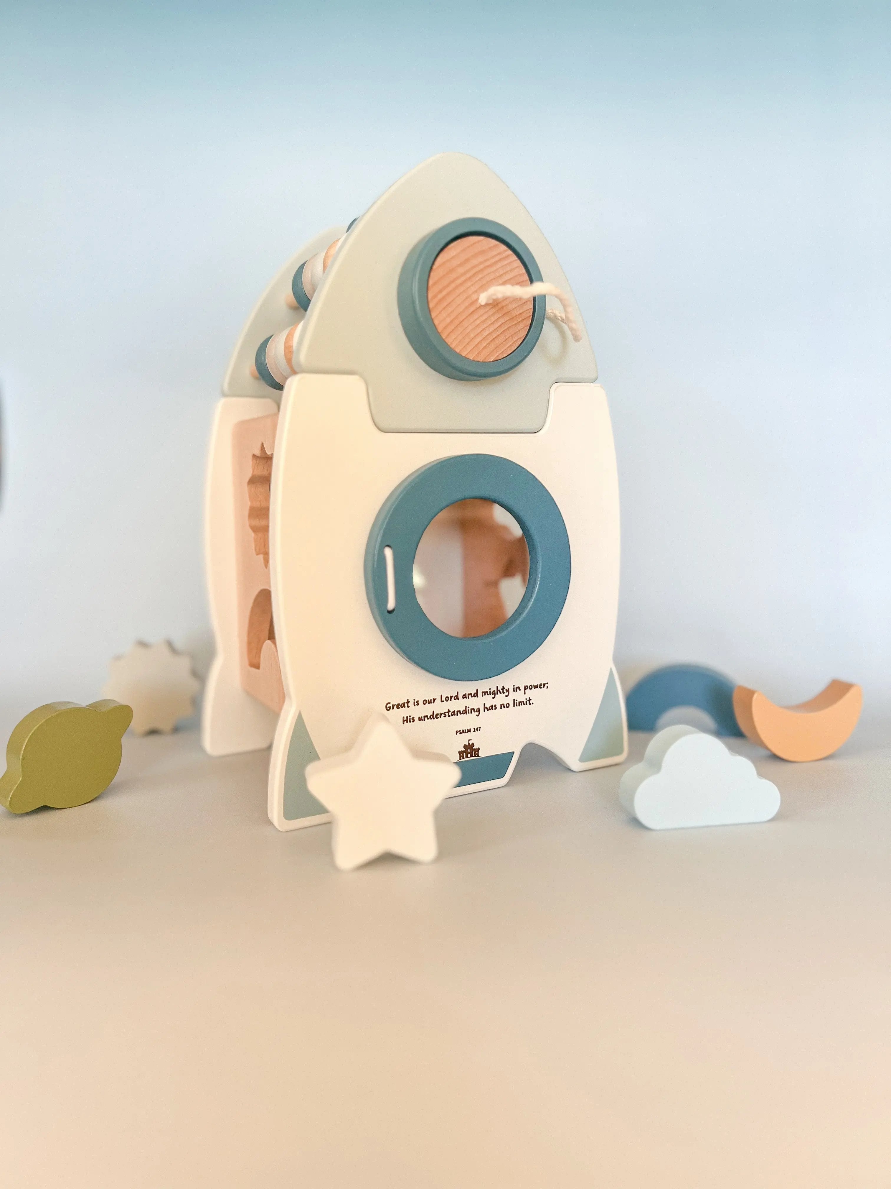 Galactic Glory Starship - Wooden Shape Sorter Toy Kingdom Come Co.
