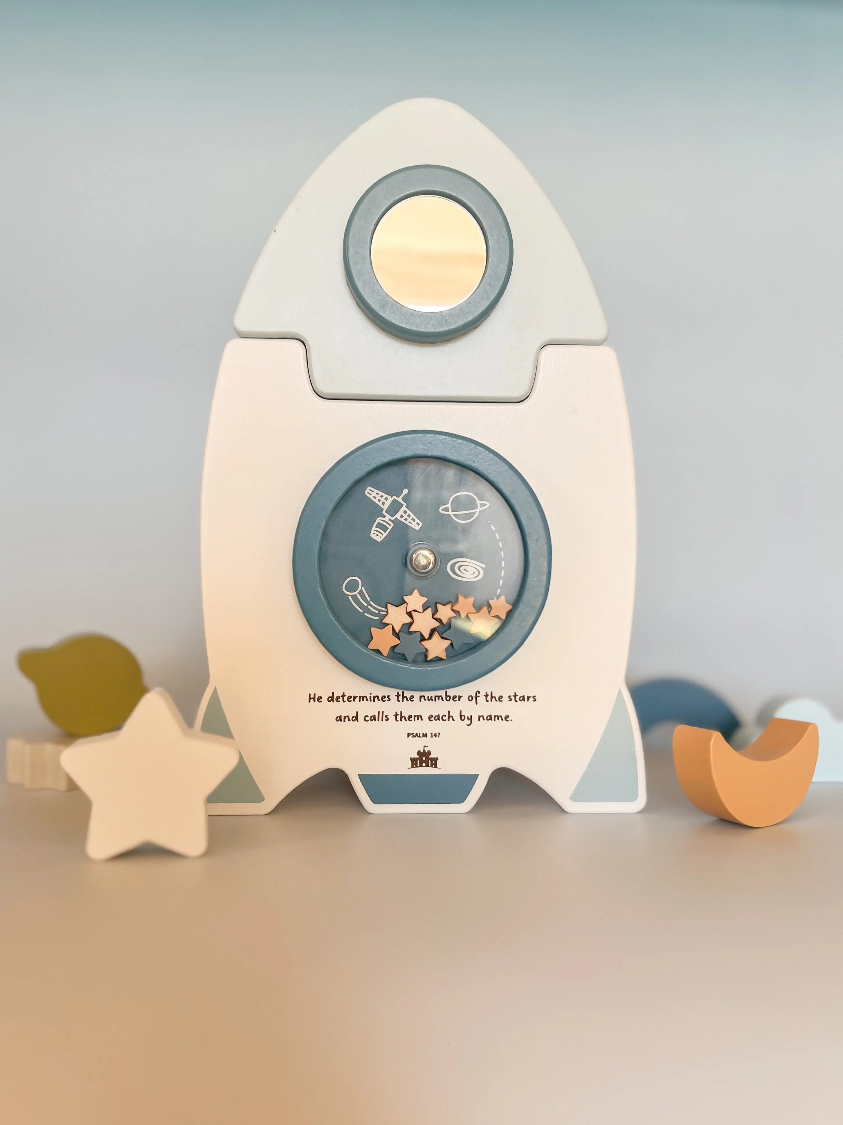 Galactic Glory Starship - Wooden Shape Sorter Toy Kingdom Come Co.