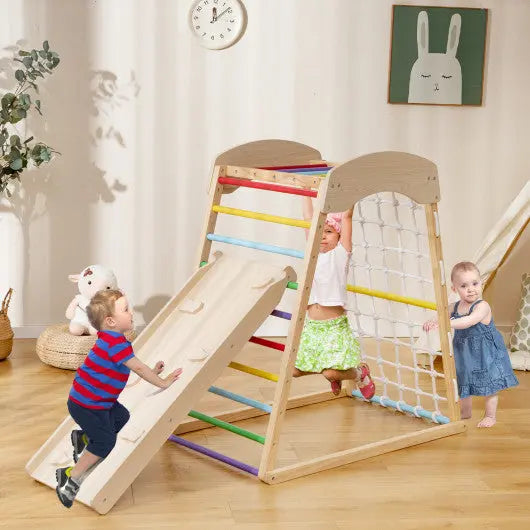6-in-1 Jungle Gym Wooden Indoor Playground Seaside-Montessori