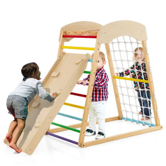 6-in-1 Jungle Gym Wooden Indoor Playground Seaside-Montessori
