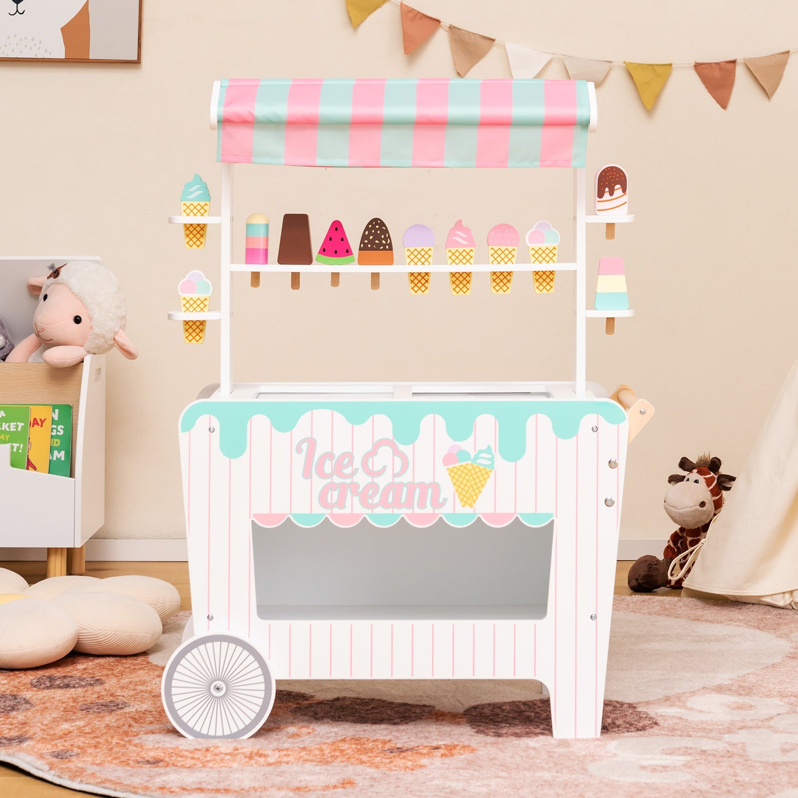 Montessori Wooden Ice Cream Cart Seaside-Montessori