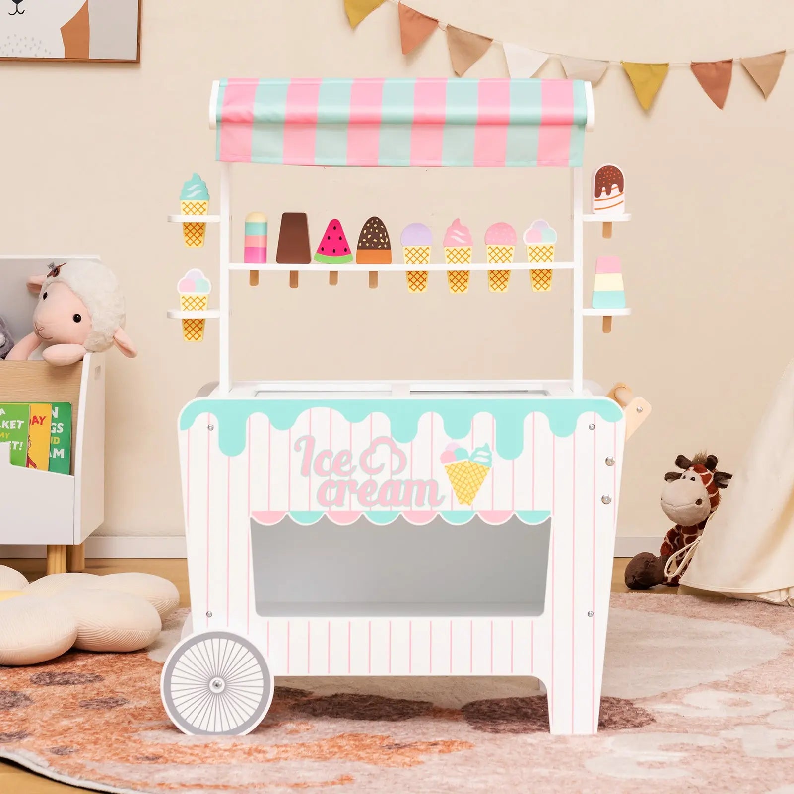 Montessori Wooden Ice Cream Cart Seaside-Montessori