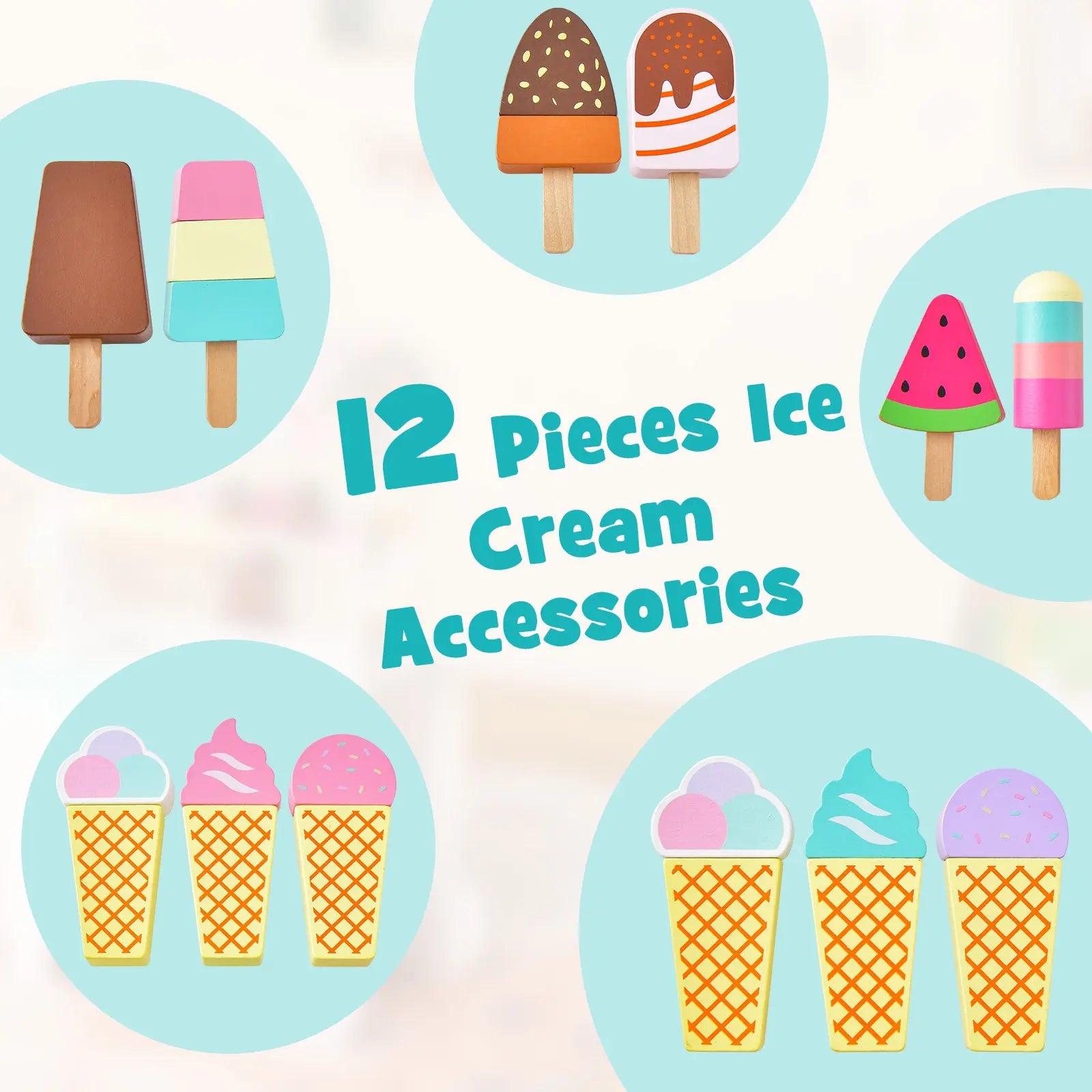 Montessori Wooden Ice Cream Cart Seaside-Montessori