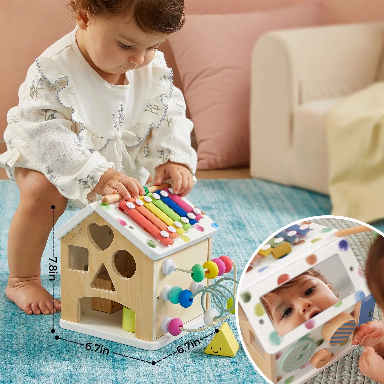Montessori Activity Cube - Cottage Rainbow - Seaside-Montessori
