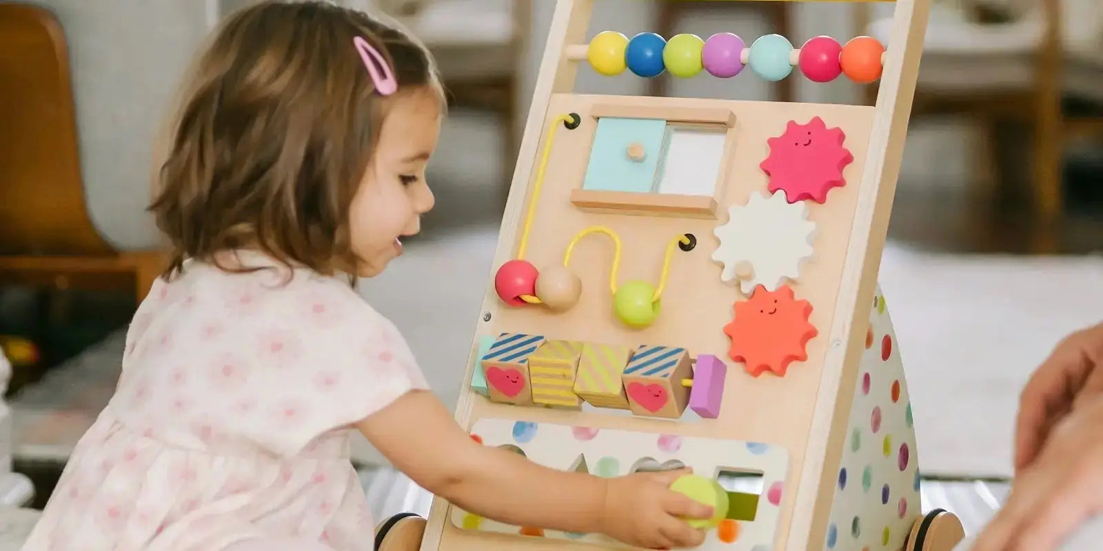 Montessori Wooden Baby Walker — Rainbow Activity Push Toy for Infants & Toddlers Tiny Land INC