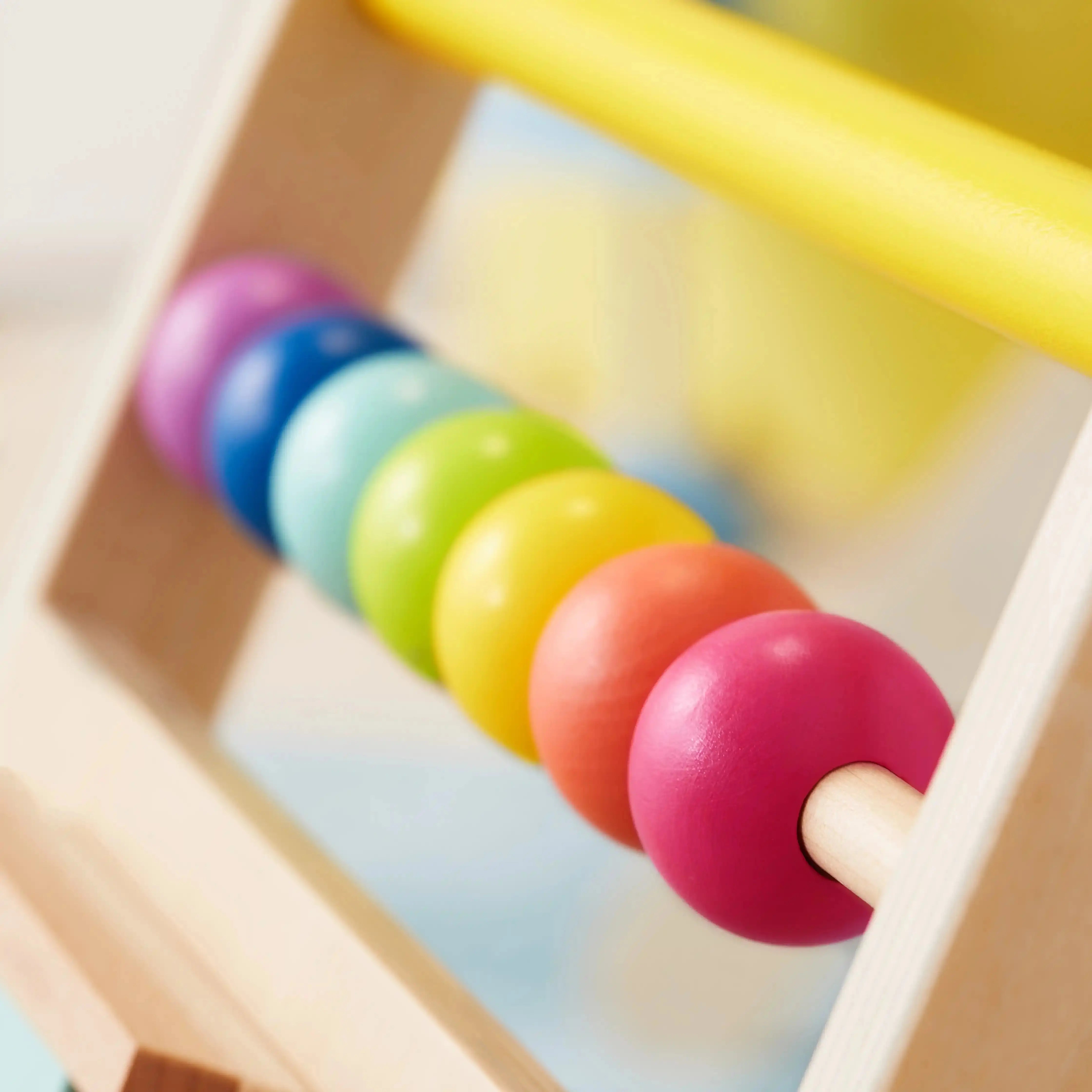 Montessori Wooden Baby Walker — Rainbow Activity Push Toy for Infants & Toddlers Tiny Land INC