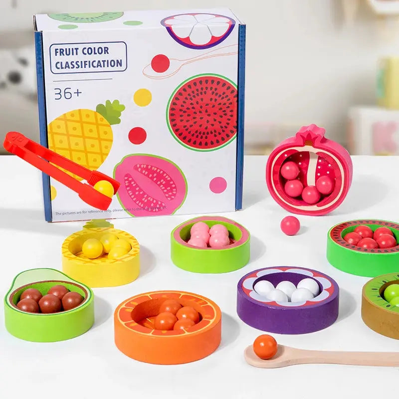 Fruit Color Sorting Toy - Seaside-Montessori