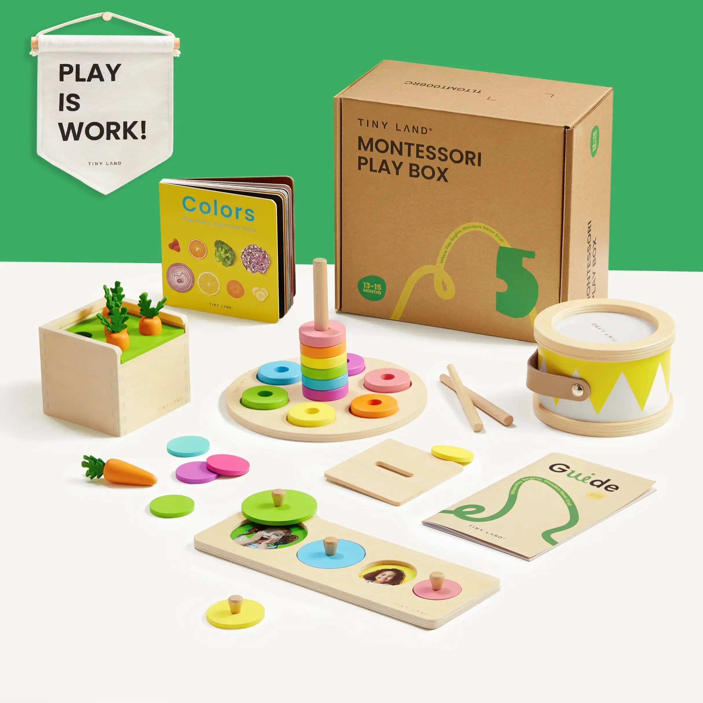 Tiny Land Montessori Learning Box for Toddlers (13–15 Months) | Early Learning Wooden Toy Set Tiny Land INC