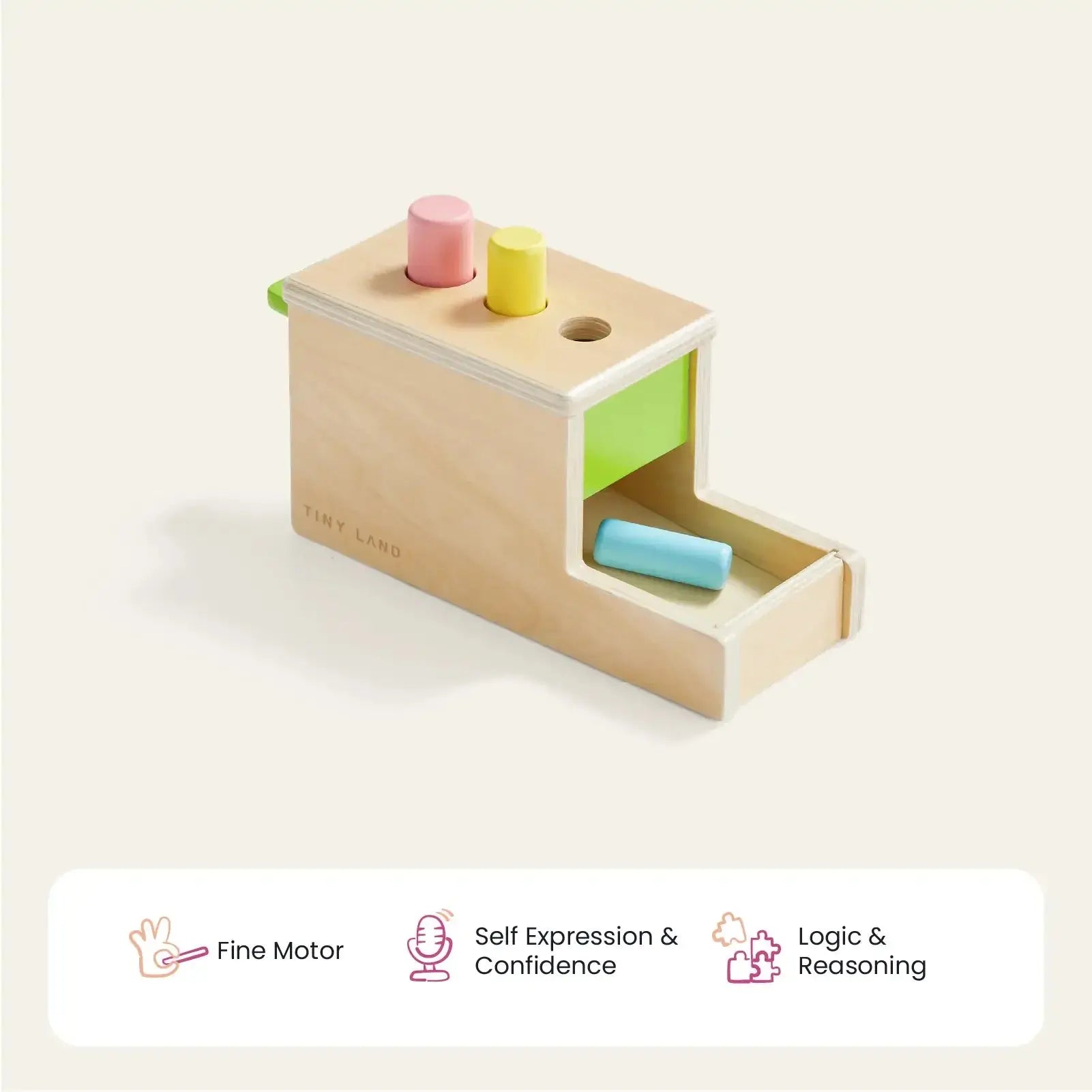 Tiny Land Montessori Learning Box for Babies (10–12 Months) | Early Developmental Wooden Toys Tiny Land INC