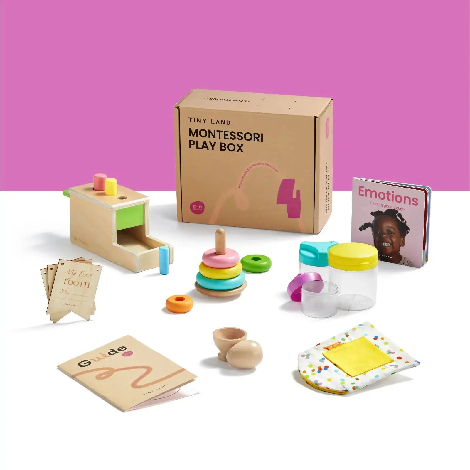 Tiny Land Montessori Learning Box for Babies (10–12 Months) | Early Developmental Wooden Toys Tiny Land INC