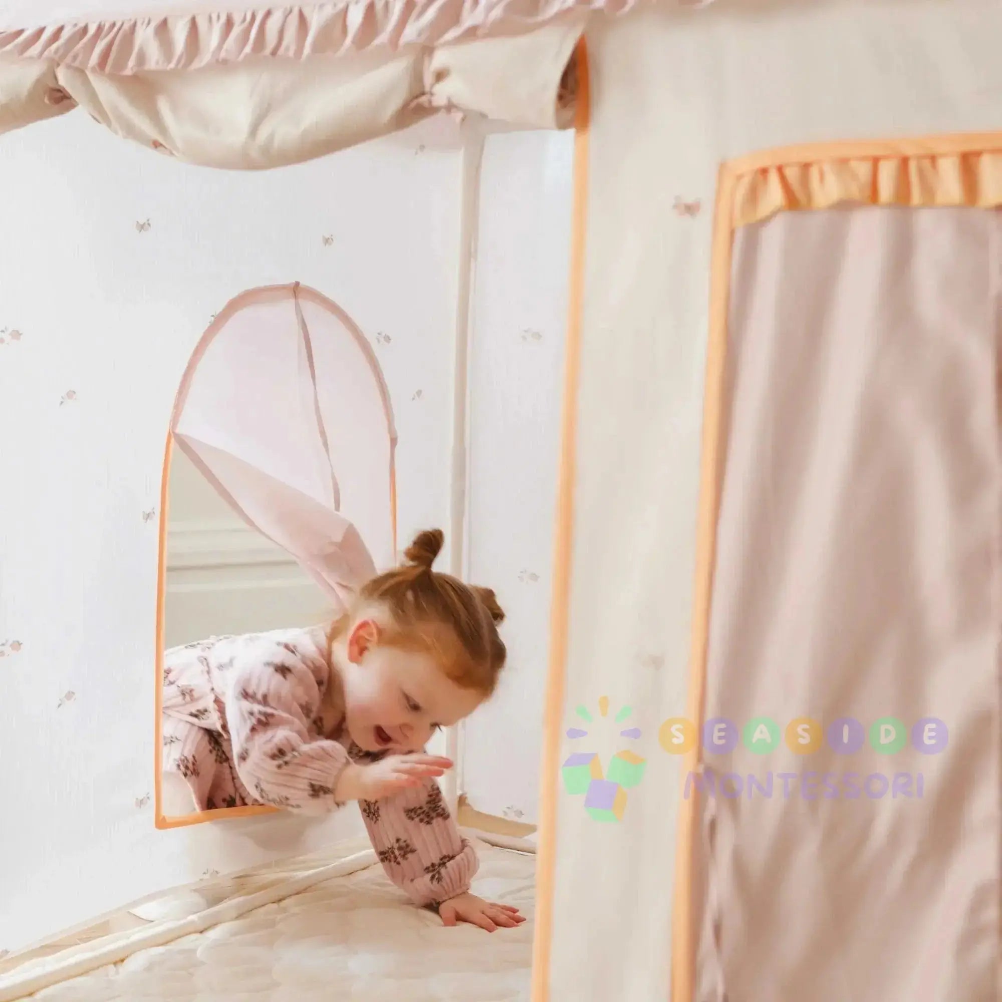Tiny Land® Sweet Citrus Kids Play Tent – White and Pink Indoor Playhouse Tiny Land INC
