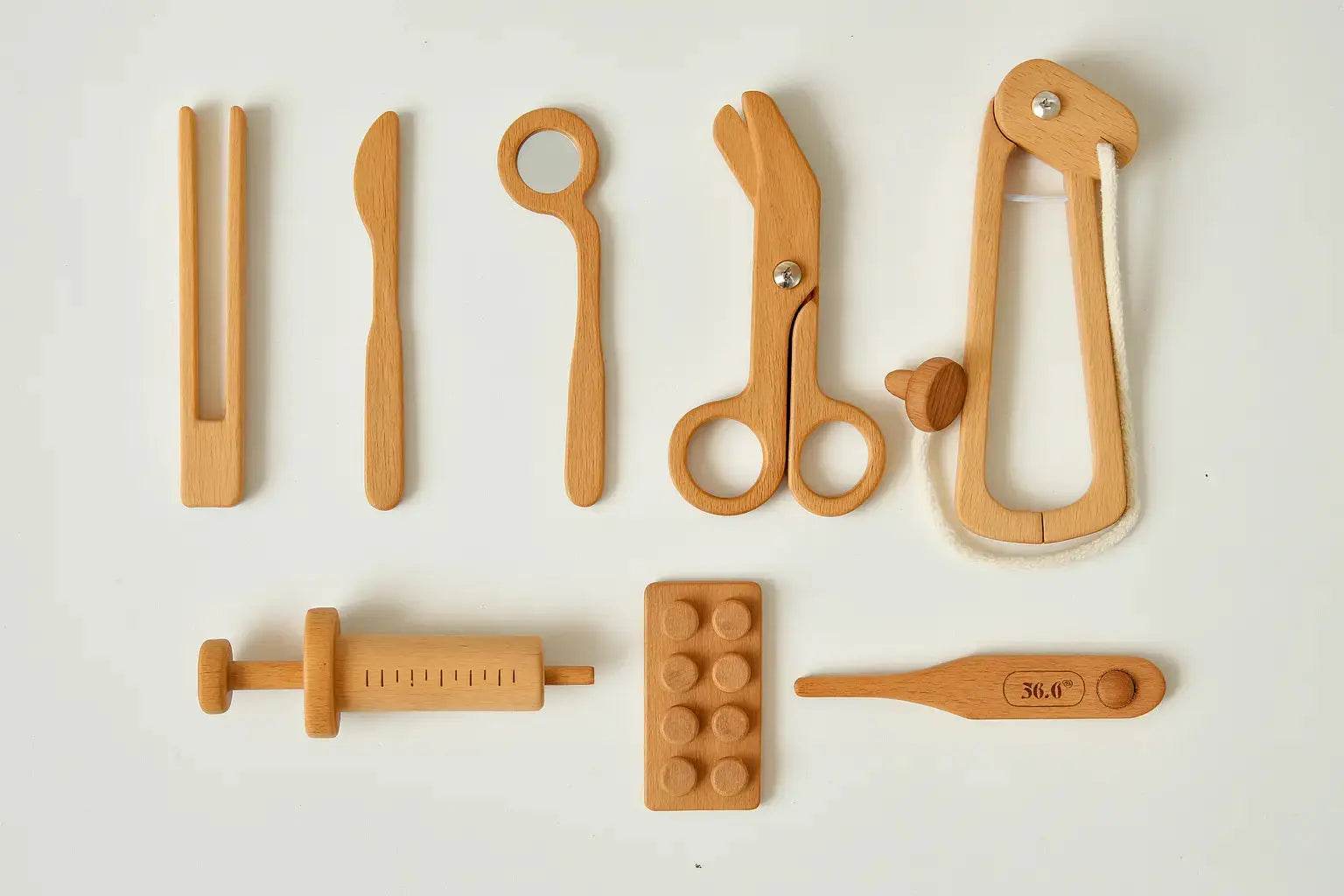 Wooden Doctor Pretend Play Set – Montessori Medical Tools for Kids Avenlur.com