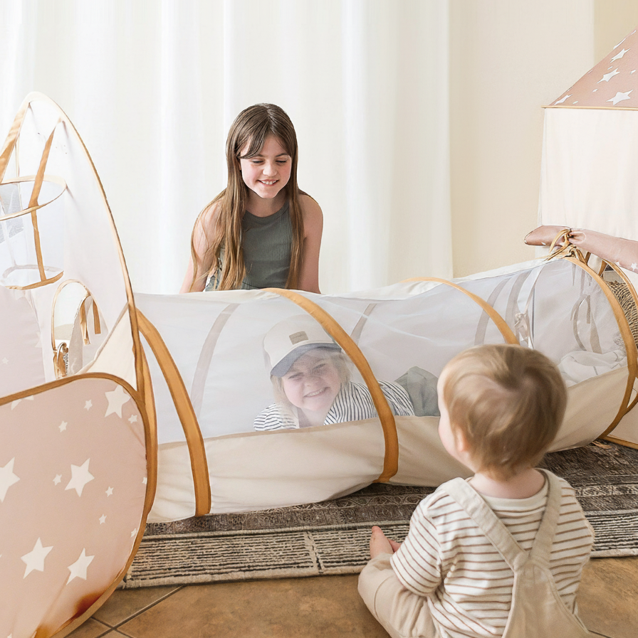 Discovery 5-in-1 Play Tunnel for Toddlers (No Balls) | Montessori Crawl Tunnel