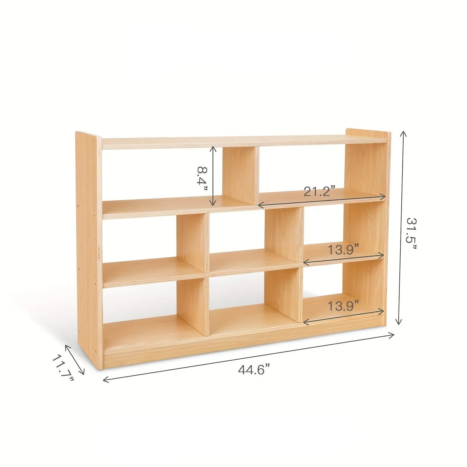 Wooden 8-Compartment Storage Shelf Seaside-Montessori